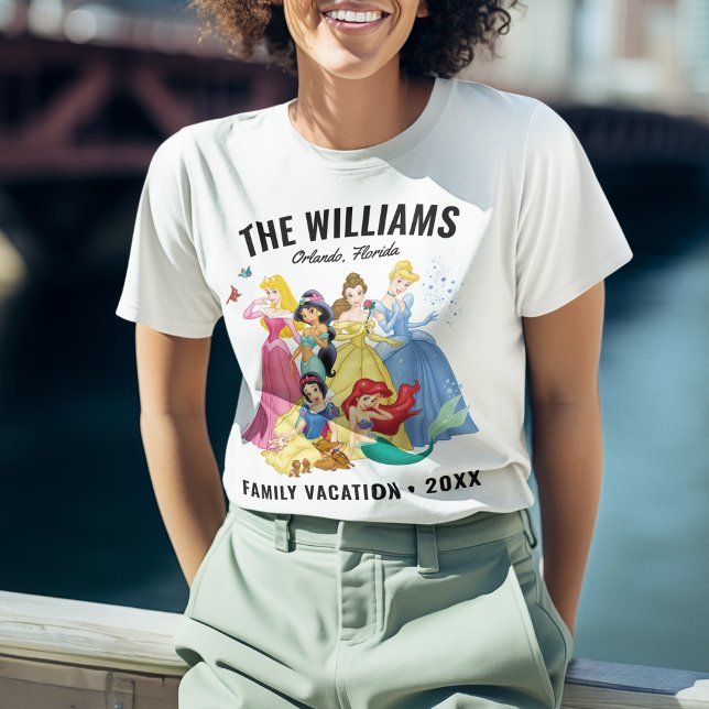Disney Princess | Family Vacation T-Shirt (Simulated person wearing t-shirt)