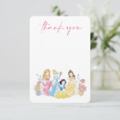 Disney Princess Floral | Baby Shower Thank You Invitation (Standing Front)