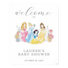 Disney Princess Floral Baby Shower Welcome Sign