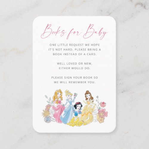 Disney Princess Floral Books for Baby Insert Card
