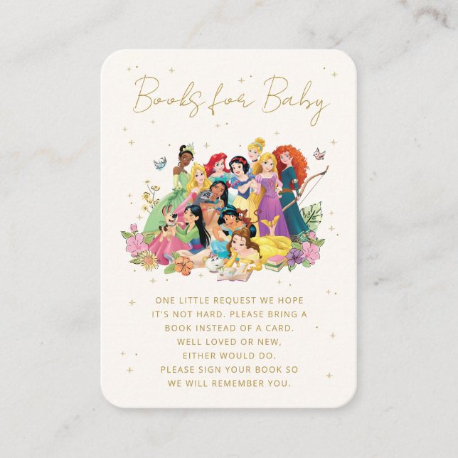 Disney Princess Floral Books for Baby Insert Card (Front)