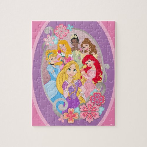 Disney Princess Floral Frame Jigsaw Puzzle