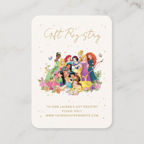 Disney Princess Floral Gift Registry Insert 