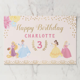 Disney Princess Floral Gold Confetti Placemats