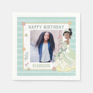 Disney Princess   Floral Watercolor Birthday Napkins