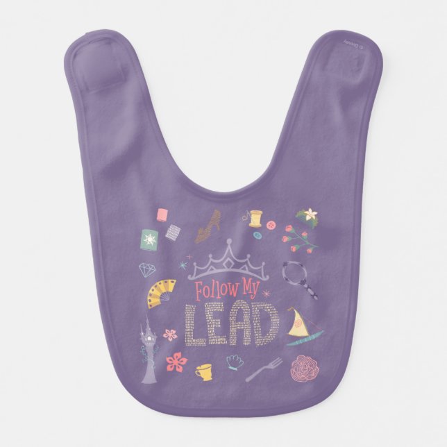 Disney Princess | Follow My Lead Baby Bib (Front)