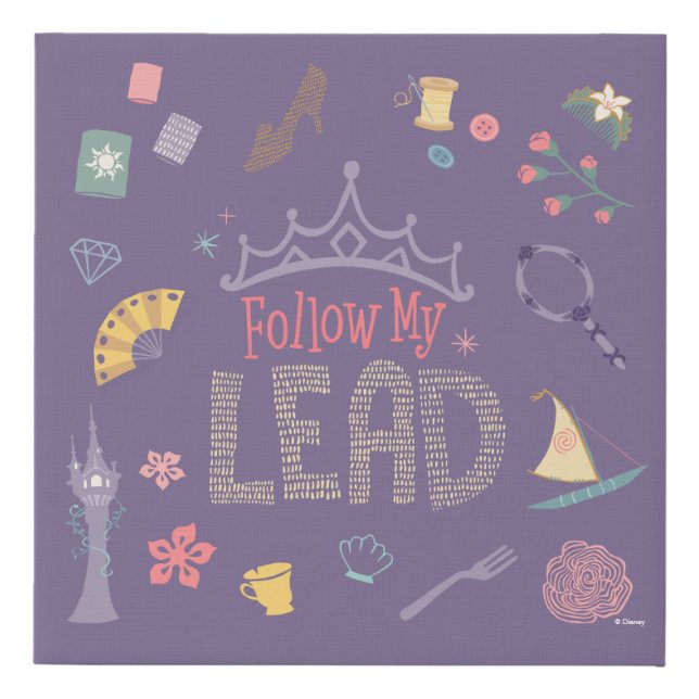 Disney Princess | Follow My Lead Faux Canvas Print (Front)