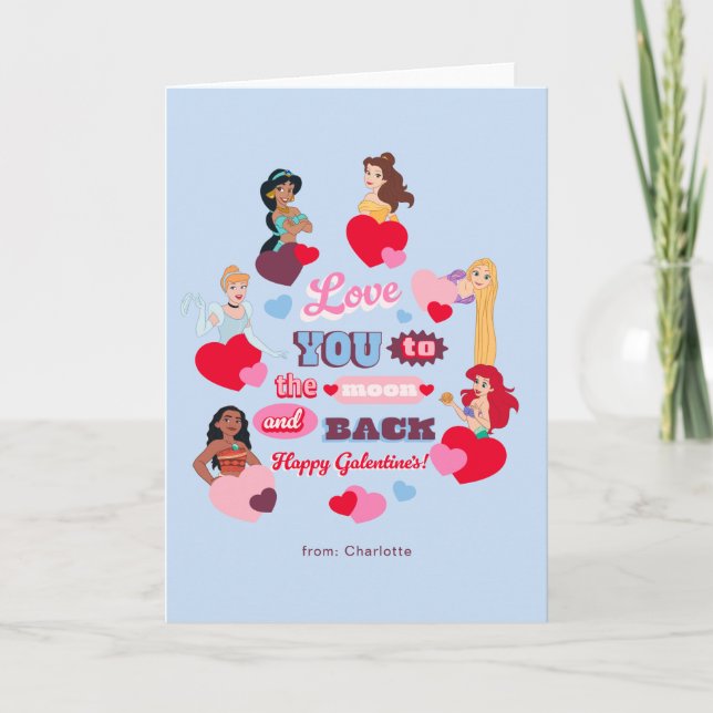 Disney Princess Galentines Love You Card (Front)