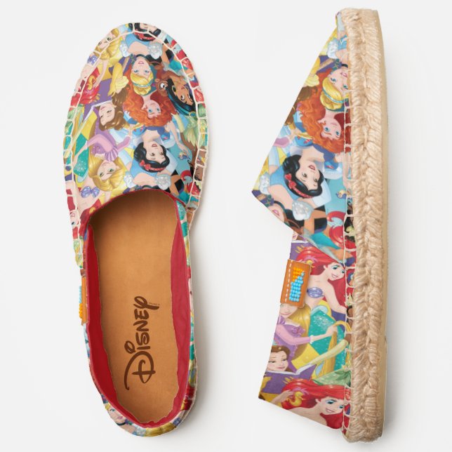 Disney Princess Glittering Portrait Pattern Espadrilles (Side)