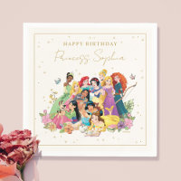 Disney Princess Gold Floral Birthday