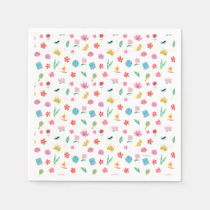 Disney Princess Gold Floral Birthday Napkins