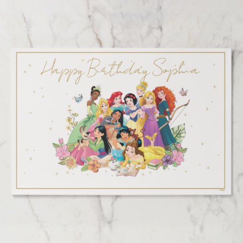 Disney Princess Gold Floral Birthday Placemats