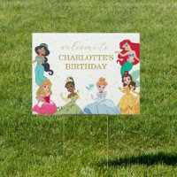 Disney Princess Gold Sparkle Birthday Welcome