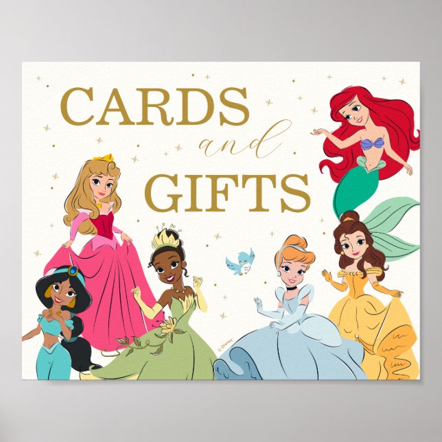 Disney Princess Gold Sparkle Cards and Gifts Poster (Front)