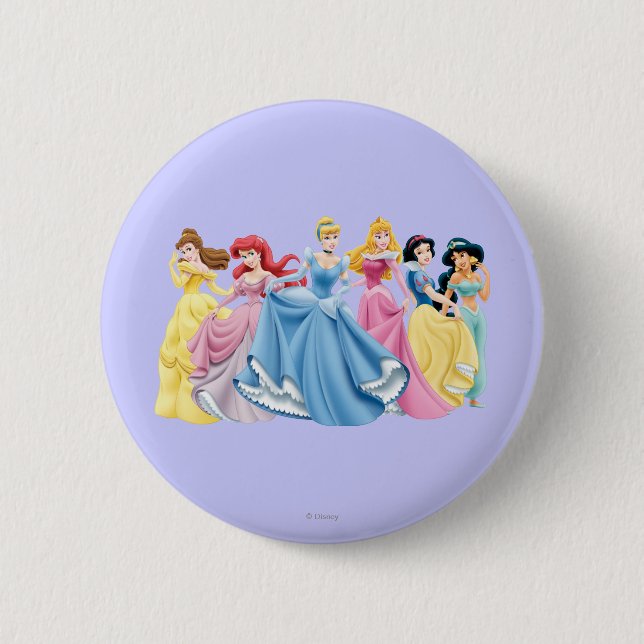 Disney Princess | Holding Dresses Out Button (Front)