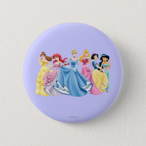 Disney Princess  Holding Dresses Out Button