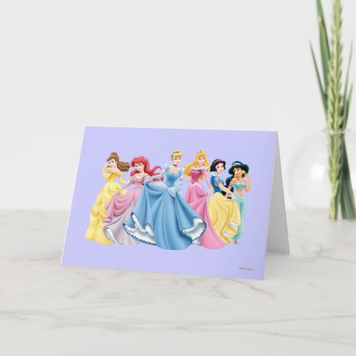 Disney Princess  Holding Dresses Out Card