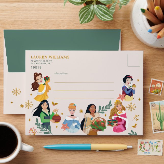 Disney Princess Holiday Birthday Envelope (Desk)