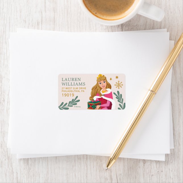 Disney Princess Holiday Birthday Label (Insitu)