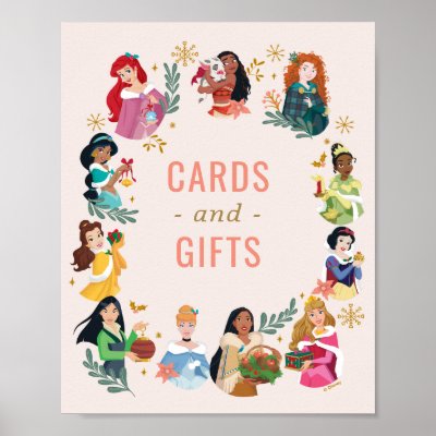 Disney Princess Holiday Birthday Poster