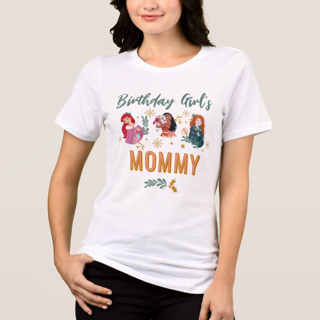 Disney Princess Holiday Birthday Tri-Blend Shirt (Front)