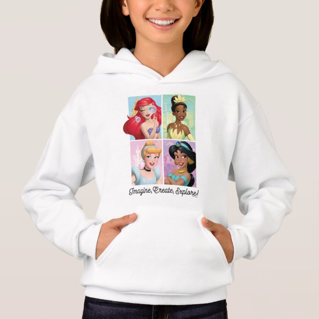 Disney Princess "Imagine, Create, Explore!" Hoodie (Front)
