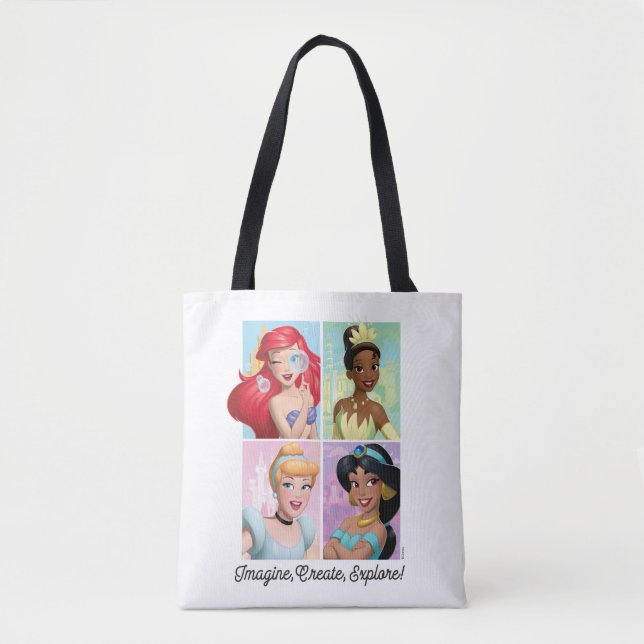 Disney Princess "Imagine, Create, Explore!" Tote Bag (Front)