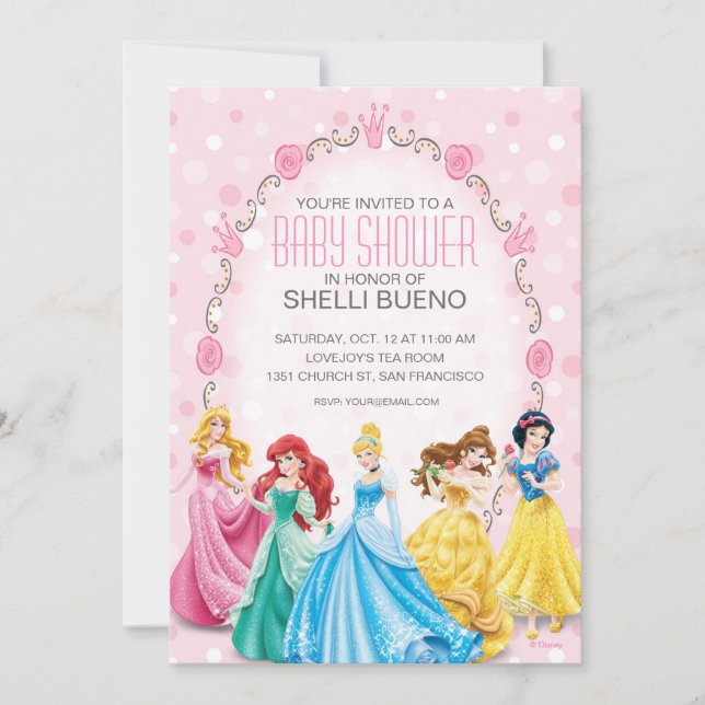 Disney Princess It's a Girl Baby Shower Invitation (Front)