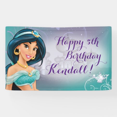 Disney Princess Jasmine Birthday Banner