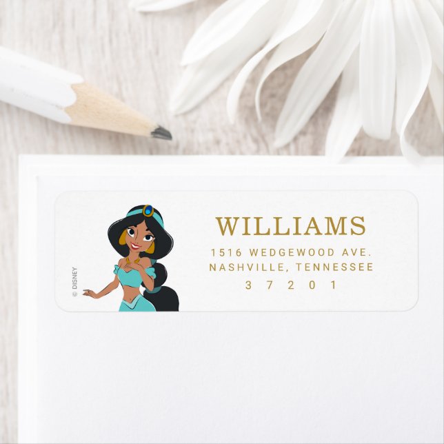 Disney Princess Jasmine Birthday  Label (Insitu)