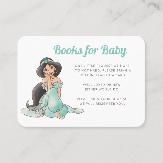 Disney Princess Jasmine Books for Baby Insert Card (Front)
