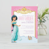Disney Princess Jasmine It's a Girl Baby Shower Invitation (Standing Front)