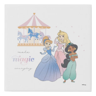 Disney Princess   Make Magic Faux Canvas Print