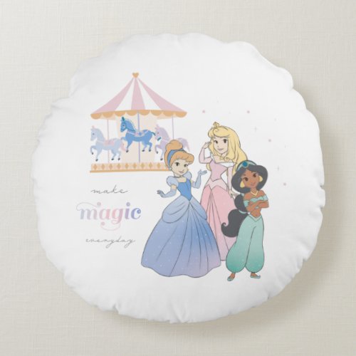 Disney Princess  Make Magic Round Pillow