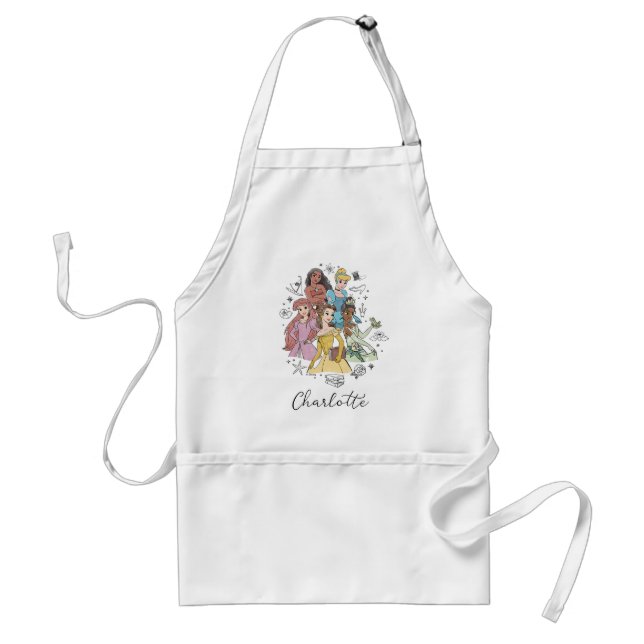 Disney Princess Marker Doodles Adult Apron (Front)