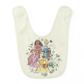 Disney Princess Marker Doodles Baby Bib