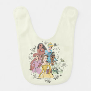 Disney Princess Marker Doodles Baby Bib
