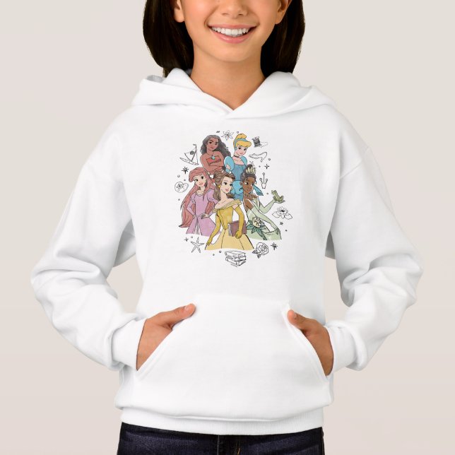 Disney Princess Marker Doodles Hoodie (Front)
