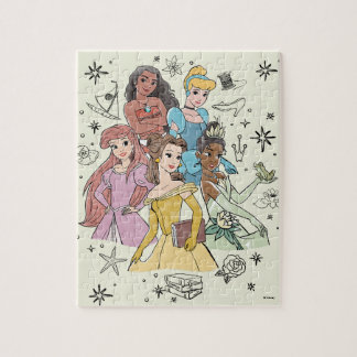 Disney Princess Marker Doodles Jigsaw Puzzle