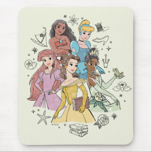 Disney Princess Marker Doodles Mouse Pad