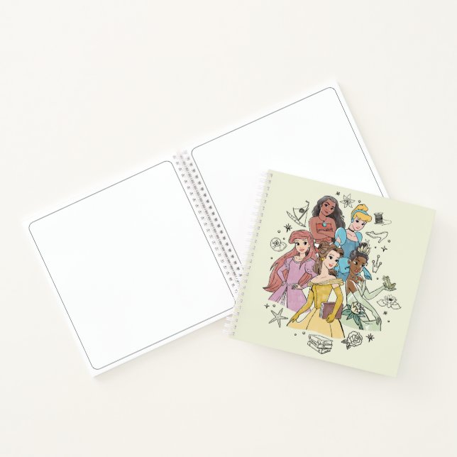 Disney Princess Marker Doodles Notebook (Inside)