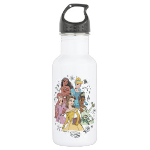 Disney Princess Marker Doodles Stainless Steel Water Bottle