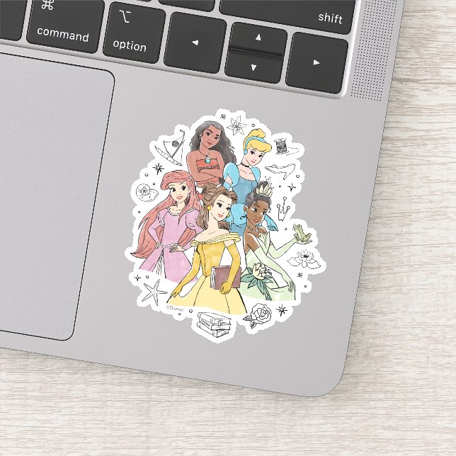 Disney Princess Marker Doodles Sticker (Detail)