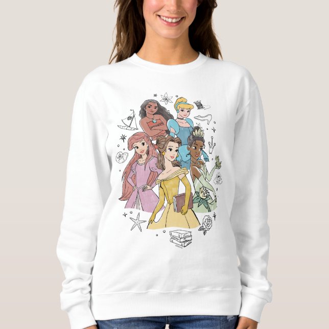 Disney Princess Marker Doodles Sweatshirt (Front)