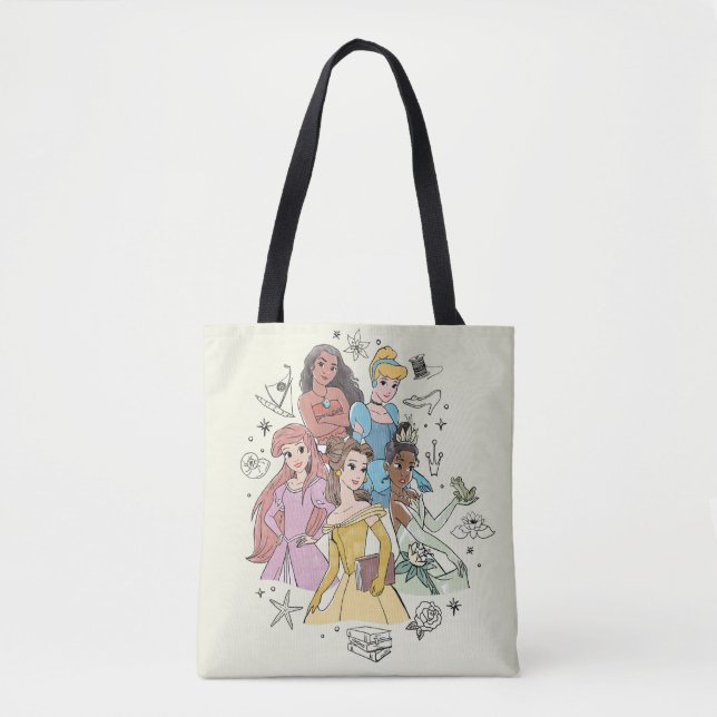Disney Princess Marker Doodles Tote Bag (Front)