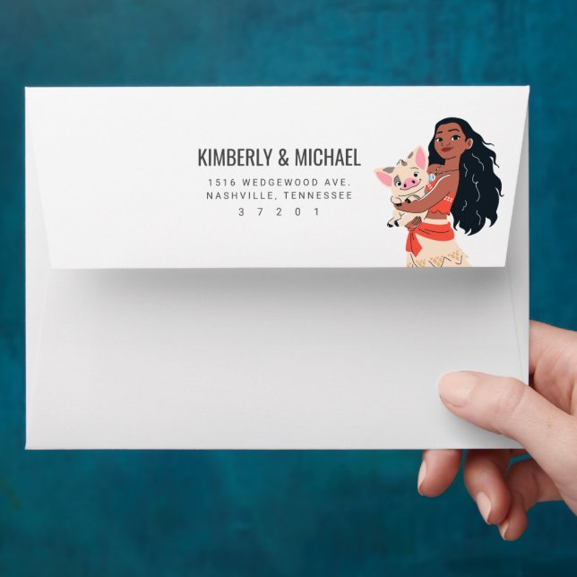 Disney Princess Moana Birthday  Envelope (Hand)