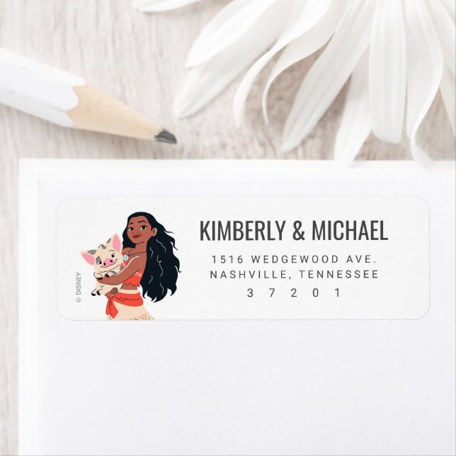 Disney Princess Moana Birthday  Label (Insitu)