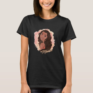 Disney Princess Moana Floral Watercolor Distressed T-Shirt