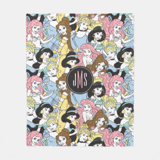 Disney Princess | Monogram Oversized Pattern Fleece Blanket