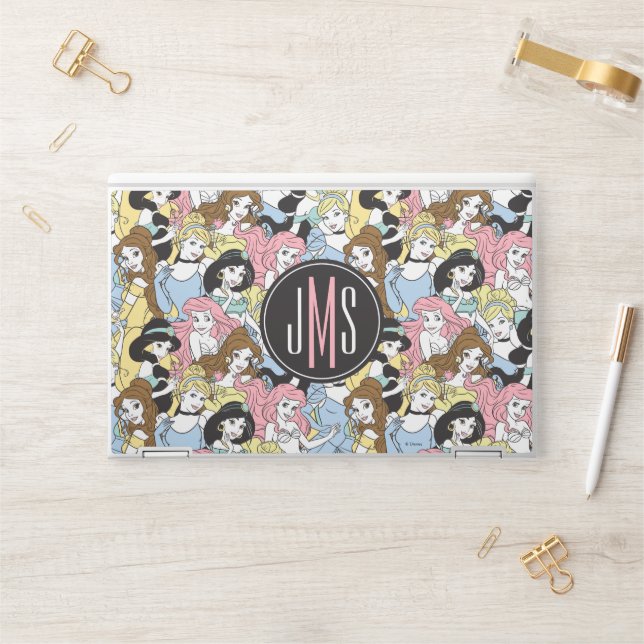 Disney Princess | Monogram Oversized Pattern HP Laptop Skin (Desk)